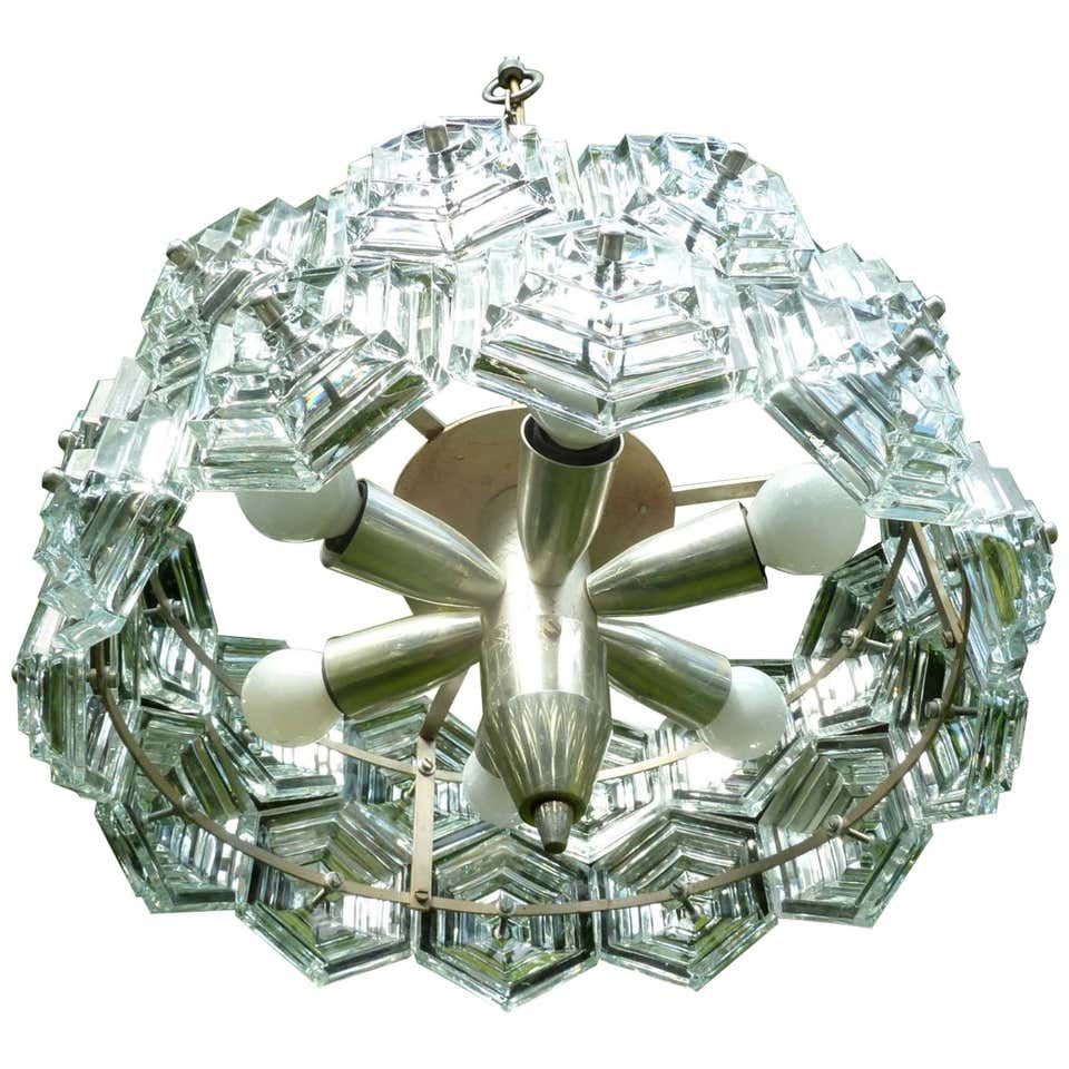 1 of 16 Oversized German Ballroom Chandelier, Germany, 1960s-1970s