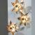 Brass set of 3 flower appliques foto1 l 3